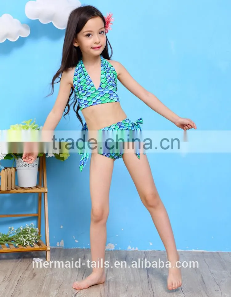 Mermaid Girls Sea Wave Bikini Set Mermaidens Swimsuits and Swimwear