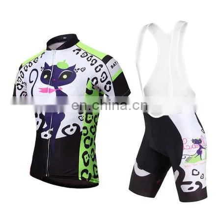 Cat designs Short Sleeve Cycling Jersey Bike Wear Breathable Bicycle Clothing Cycling Clothes Women