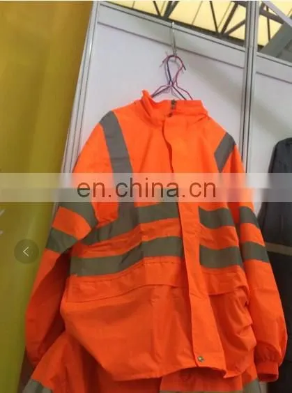 Safety reflective Rain coat Waterproof clothe