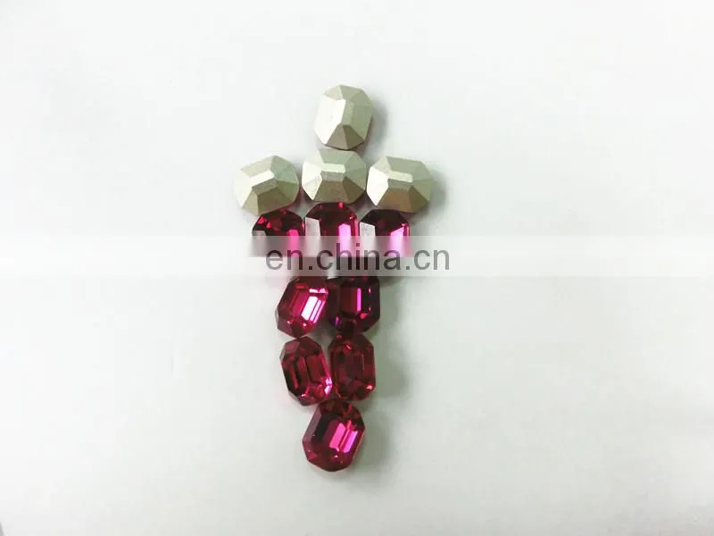 Nice Color Fuchsia Crystal Oval Fancy Loose Stone Beads