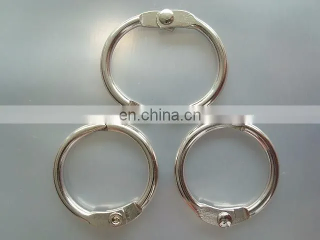 Wholesale custom metal round binder book ring for file clips