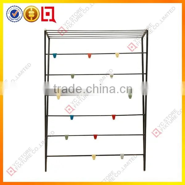 Removable multilevel metal hat display rack