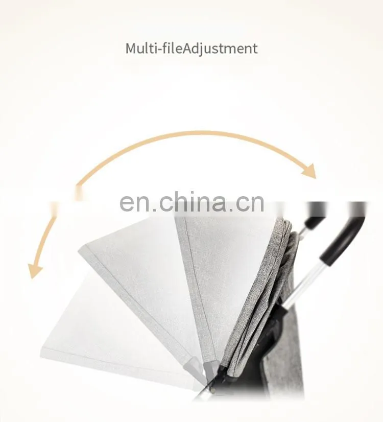 Wholesale High Quality Baby Stroller Aluminum Alloy Frame Linen Canopy Baby Pram Factory Price