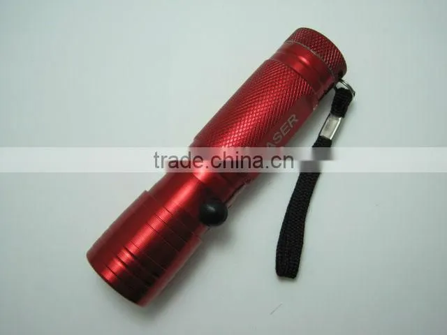 Aluminum mini torch light 8+1 LED