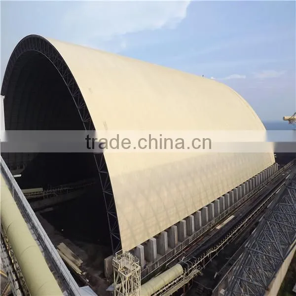 Light steel space frame systems building coal storage