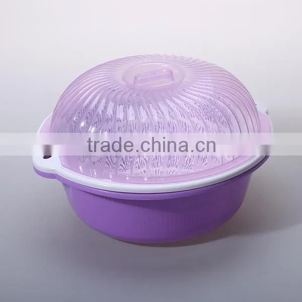 fashion plastic kitchen sieve set with lid and handle