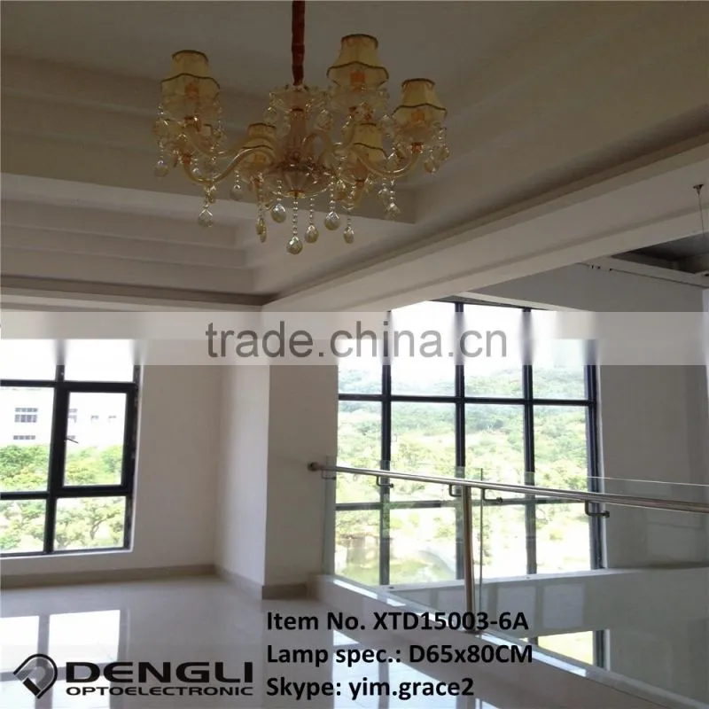 contemporary christamas 6 lights crystal glass chandelier light