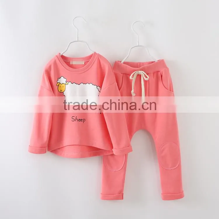 100% cotton printing children clothing set wholesale/wholesale children's boutique clothing