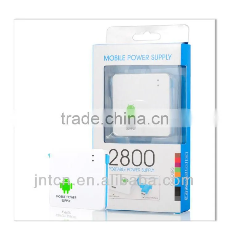 Promotion gift 5v mini portable power bank with CE&ROHS, with build in cable OEM is available