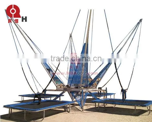 exciting four in one commercial bungee trampoline