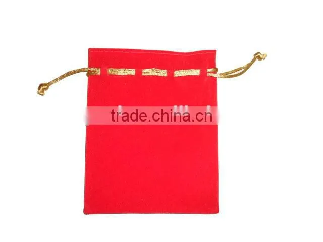 China Factory Customized Velvet Red Jewelry Bag Wholesales B194