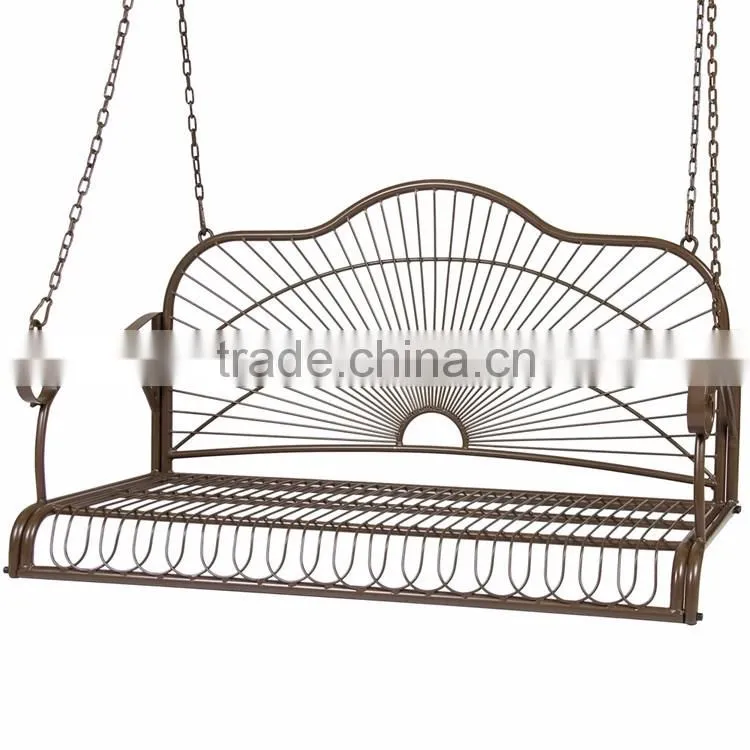 Best Choice Products Leisure Iron Modern Outdoor Patio 3 Seat Double Hanging Swing Chair