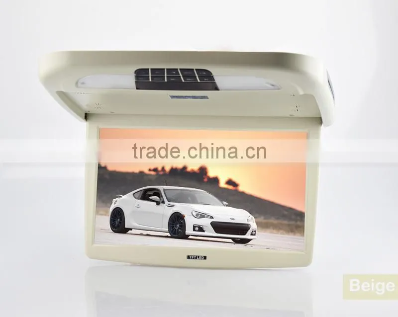 13.3" car Flip down DVD player with dvd/IR/FM/USB/SD