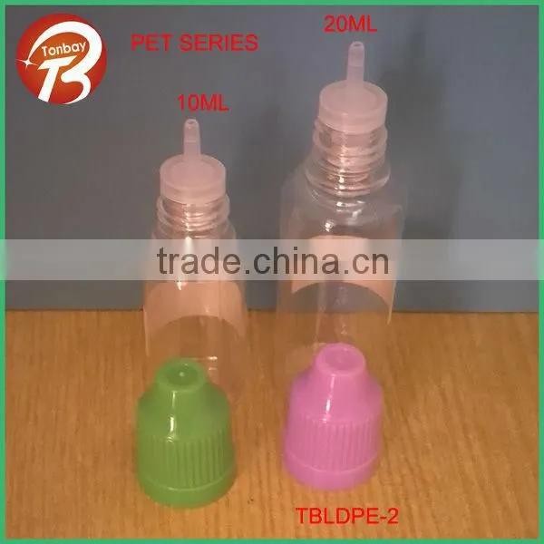 5ml 8ml 10ml 15ml 18ml 20ml 30ml plastic e liquid/juice/cigarette container with stainless steel tip and silicon cover TBLDES-6