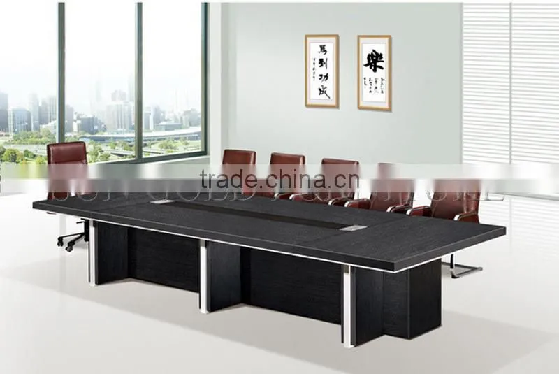 Modern wood meeting table with power socket(SZ-MT038-1)