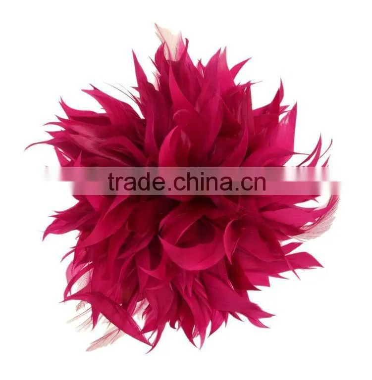 Fancy Feather Flower Hair Fascinator/Clip/Barrettes