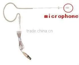2014 New Model HS-13S1-L5A-S skin color mini single ear hanging headset microphone in omni-directional for body pack