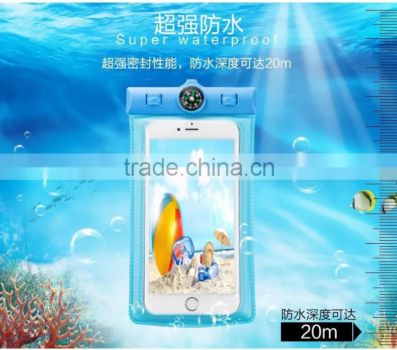 JOYROOM New High Quality PVC Mobile phone waterproof bag High density compass design 20m waterproof bag for mobile phone