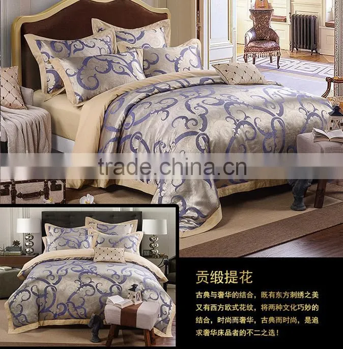 Wedding suite optimal silk satin jacquard Bedding Set