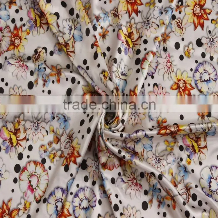 Flower designes of digital print cotton woven fabric textiles for girl dress
