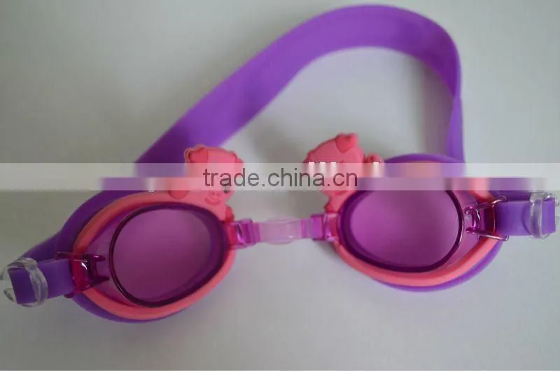 kids cartoon silicone swimming goggles hot sale