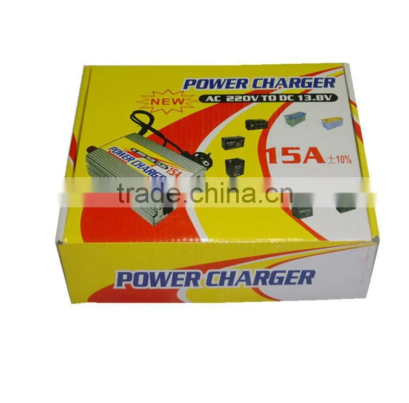 12v output battery charger 15A for Agm