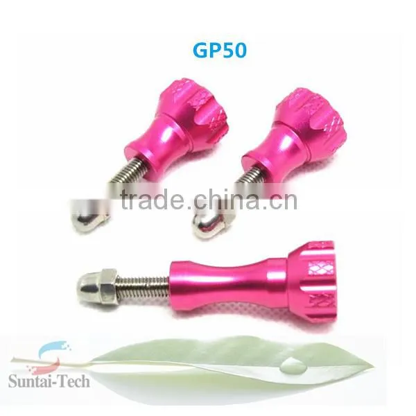 Quality GoPros Accessories 1 Long +2 Short Colorful Thumb Knob Stainless Aluminum Bolt Nut Screw for Go Pro 4/3+/3/2 GP50