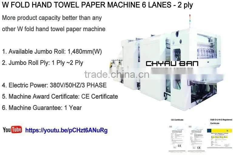 Laminating Printing Color W Fold Hnad Paper Towels Dispenser Product Machine