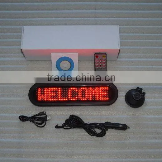 12v led car message sign led moving scrolling message display screen board by remote control