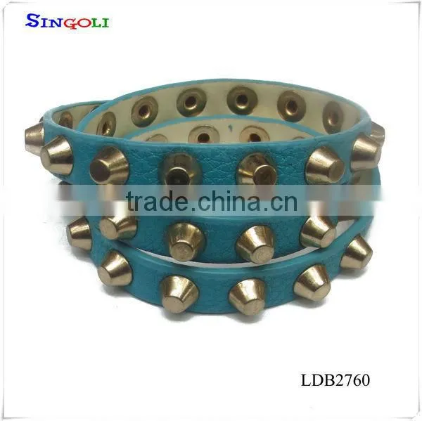 Crown bracelet rhinestone leather bracelet LDB2769