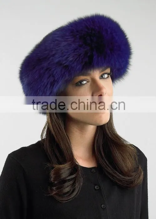 real natural fox fur headband