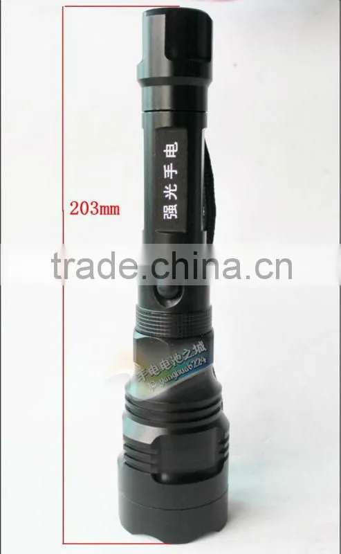 Goread Q5 police flashlight Deepen aluminum reflector spot beam 3W high bright light rechargeable police torch light
