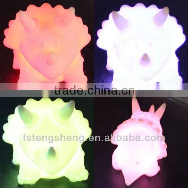 Different design pvc decorative multicolor changing led night light