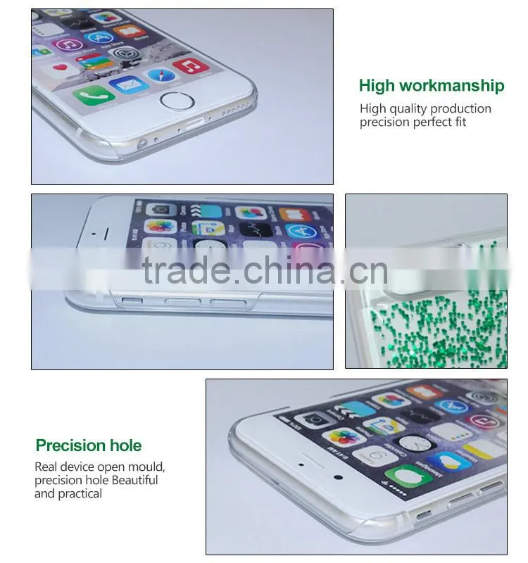 Aikusu 2015 hot selling crystal glitter gel case suitable for Iphone 6/6S