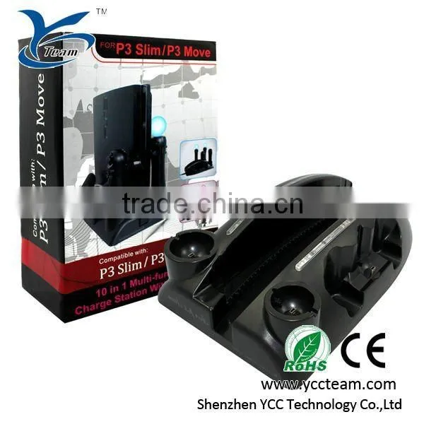 10 in 1 blue light dual charging station for ps3 move for ps3 controller for ps3 move accessories