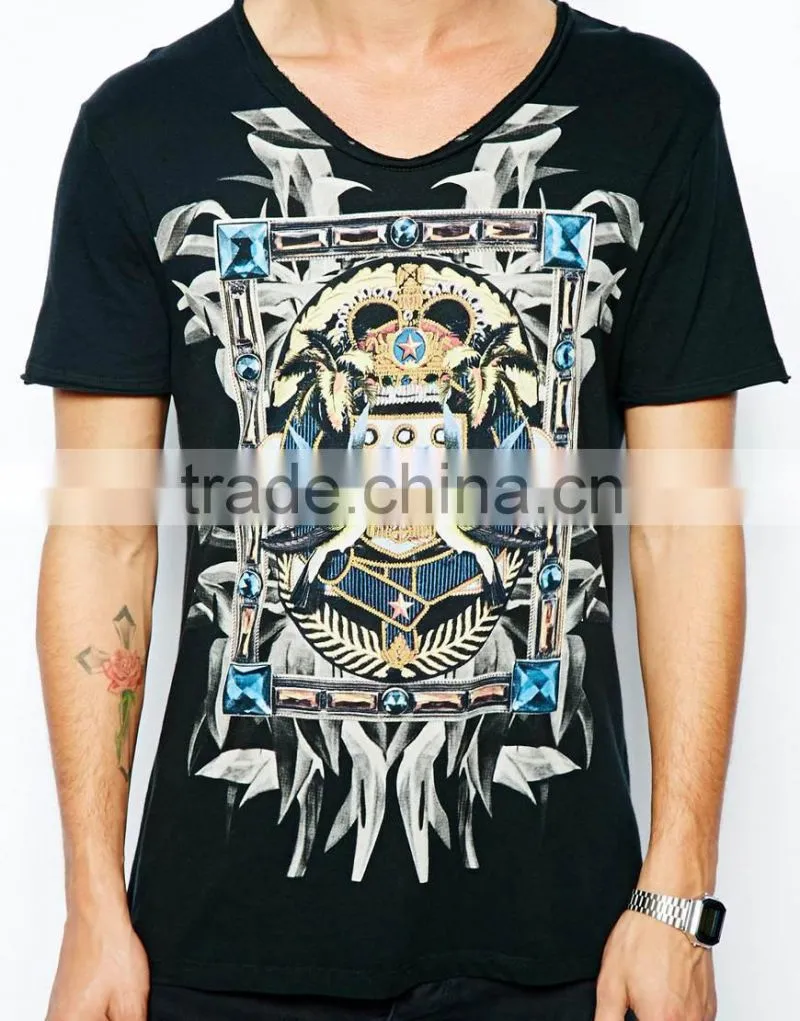 100% Pure Cotton Soft Jersey T-shirt With Full Chest Print