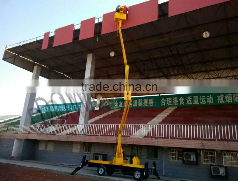 Trailer mounted working platforms small boom lifts