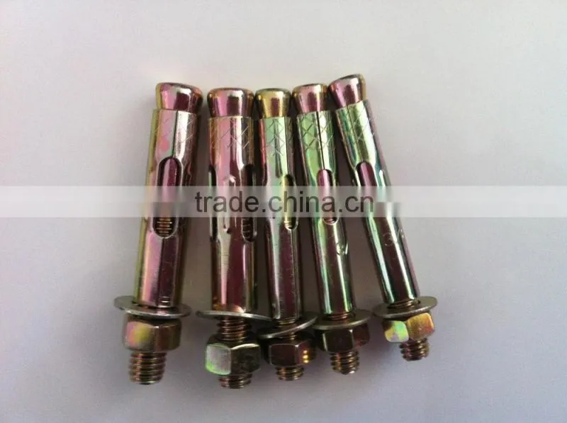 zinc plated Sleeve Anchors with hex nuts