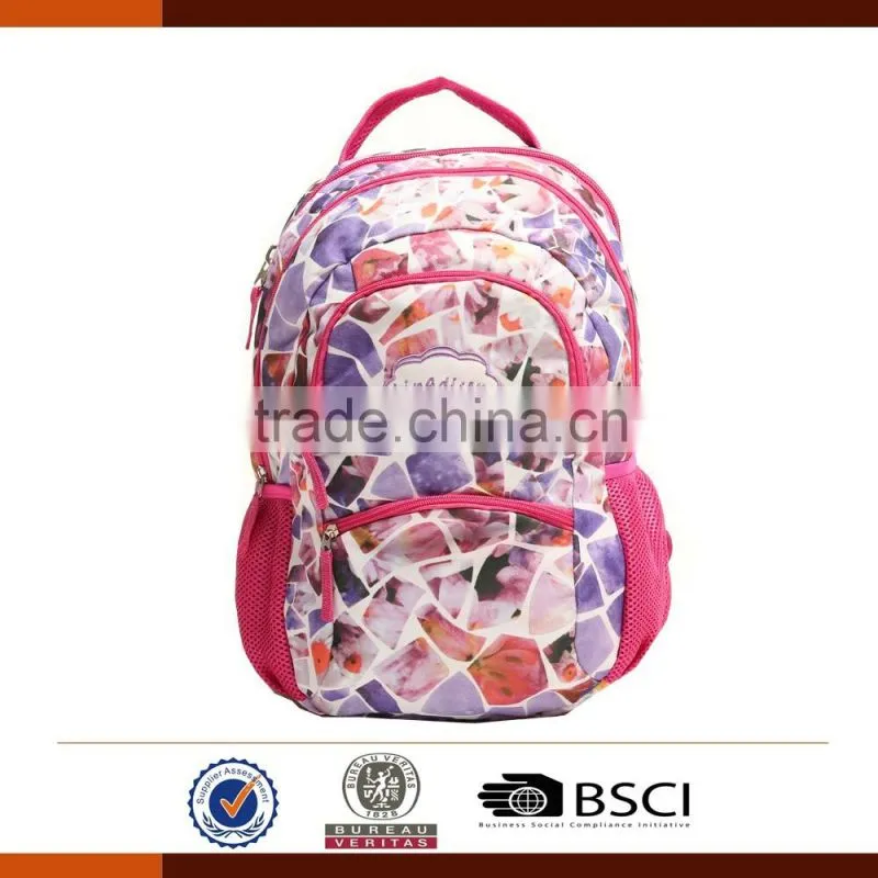 Personalized design 600D Teenage Girl School Bags