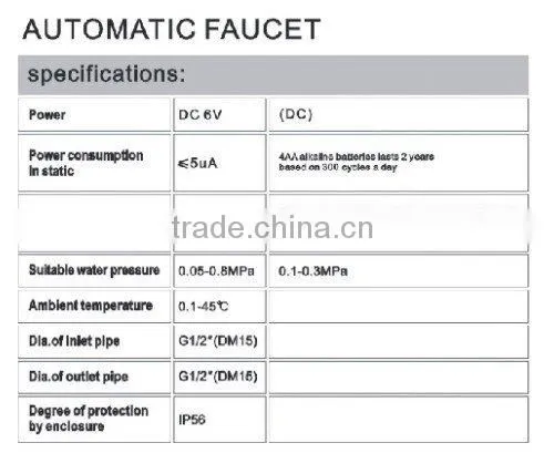 High body brass automatic infrared sensor kitchen tap QH0108H