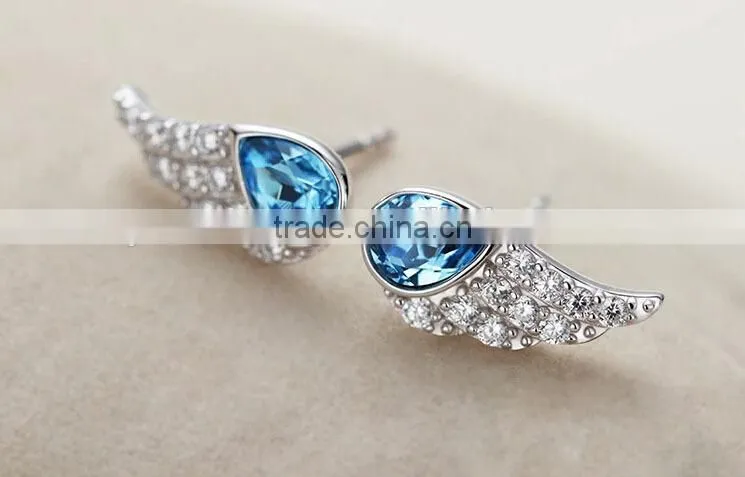 2014 Newest design austrian crystal earrings ,Fashion jewelry 2014 wholesale rhinestone women fashion earring