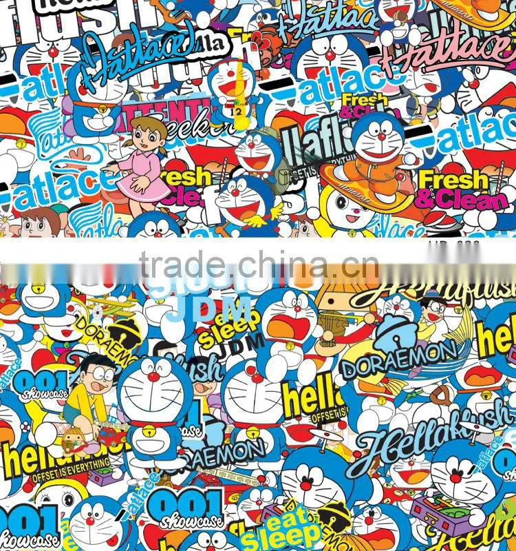HD-033 CARLIKE Air Free Fashionable Car Wrapping Snoopy Printing Bomb Sticker Film