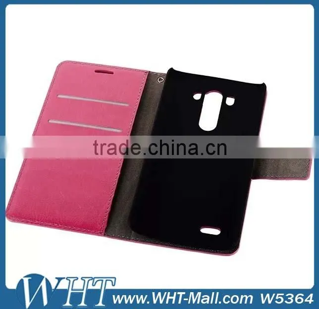 High Quality Leather Flip Case for LG G3, for LG G3 Cover Case Wholesale Price WHTS007