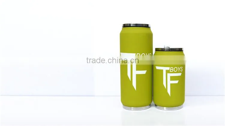 Double Wall Insulated Stainless Steel Thermos Cola Can