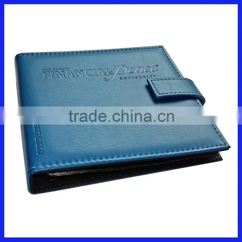 handmade cd carrying case,leather cover,zipper