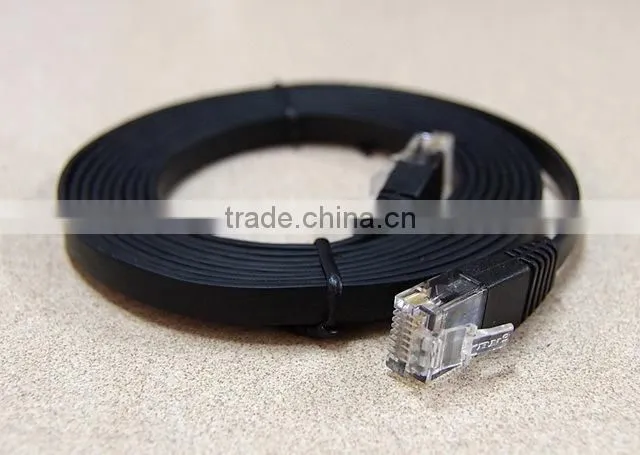 CAT6a Flat FTP with RJ45 Network wire patch cord LAN cable