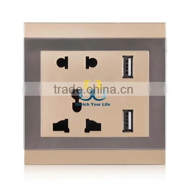 all-powerful USB wall socket Dual USB Night Light touch switch Fashion