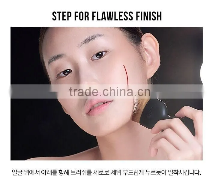 Soft brush hair black handle colored mini concealer brush