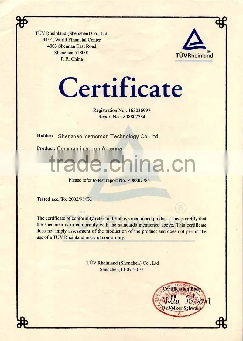 ISO9001 wide cover range 433MHZ antenna cheap 433MHZ antenna for car alarm system