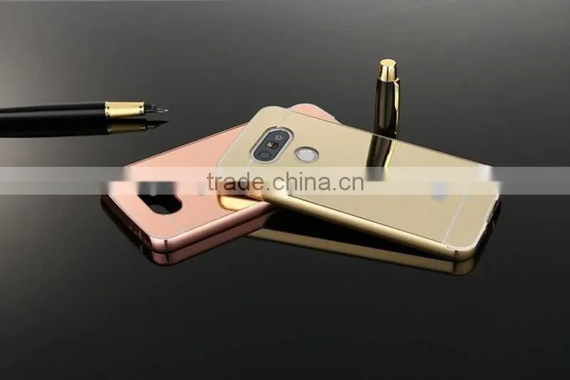 For lg g5 case Hot selling Luxury electroplated shockproof Aluminum mirror mobile phone accessory for lg g5